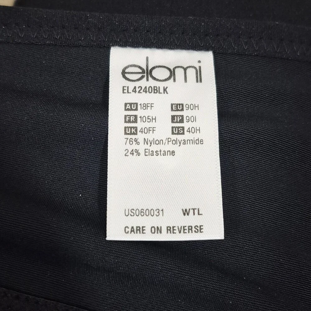 40H US (40FF UK) Elomi EL4240 4240 Bijou Flirt T-Shirt Molded UW Bra Black - Picture 5 of 6